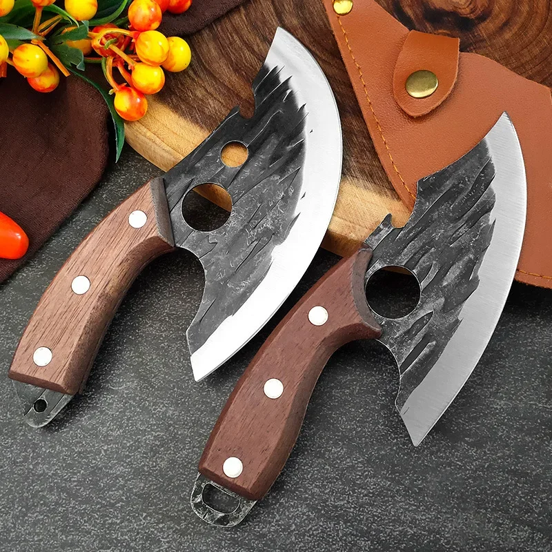 2025new Outdoor Pick Bones Coltello dedicato Coltello da taglio per carne forgiato a mano Coltello professionale per vendita di carne per macellazione
