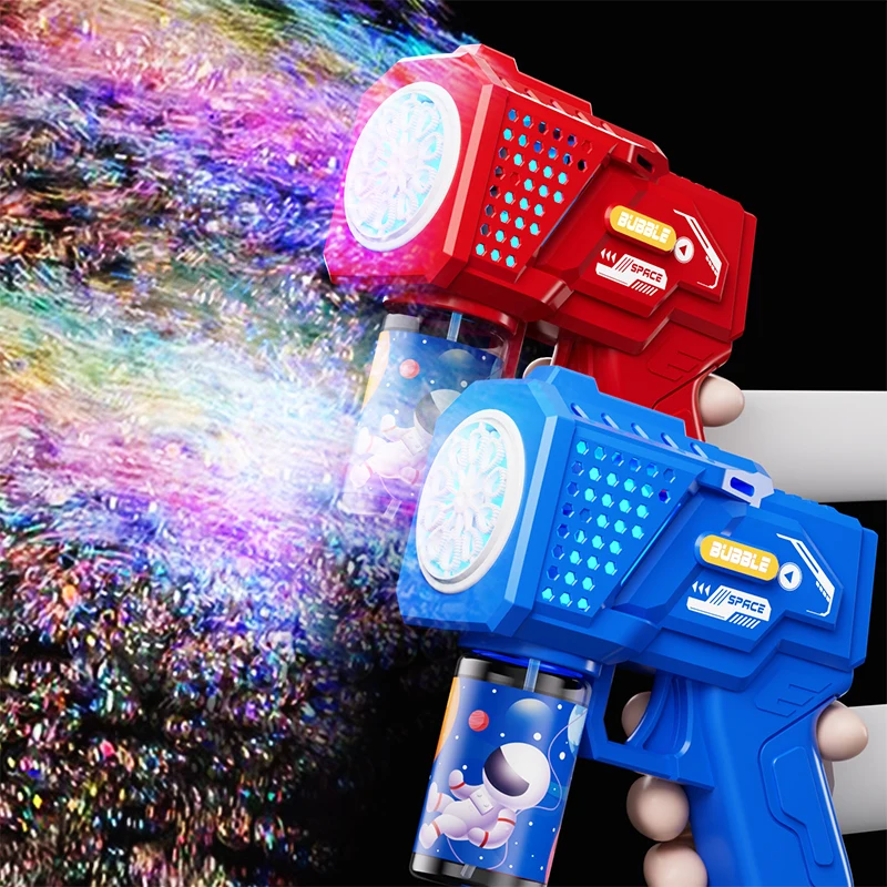 Giocattolo elettrico Gatling automatico a 10 fori che soffia bolle per giocattoli per bambini Regali per la scuola materna senza batteria o acqua a bolle