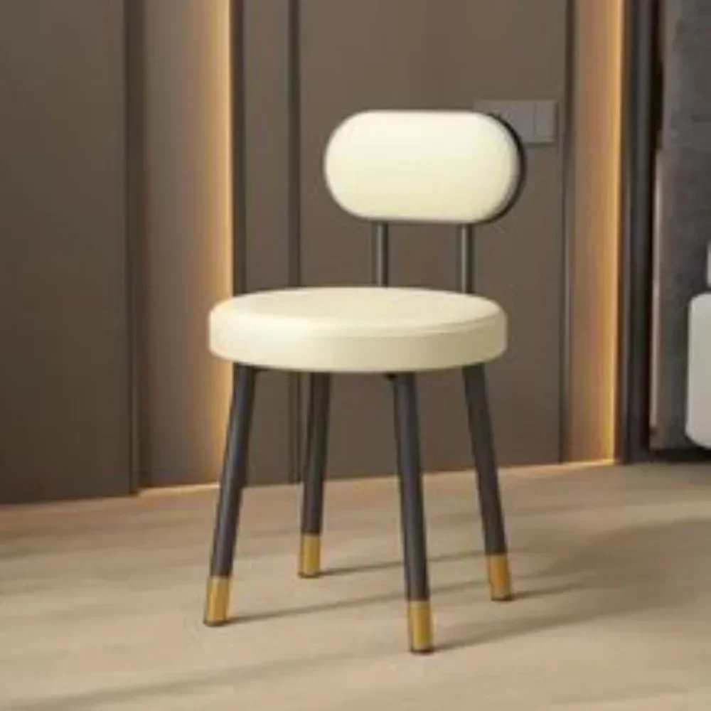 Krzesło do jadalni w stylu light luxury, lekkie, oddychające krzesło domowe, miękkie oparcie, krzesło do toaletki w sypialni, kreatywne krzesło do jadalni.