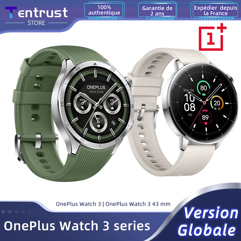 Globalna wersja OnePlus Watch 3 Smart Watch 1,5-calowy wyświetlacz AMOLED 32 GB pamięci Snapdragon W5 Wear OS firmy Google IP68