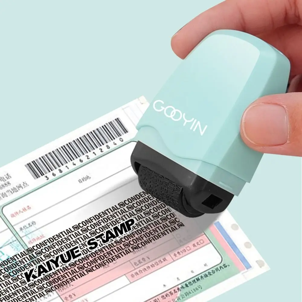 Vertrauliche Stempelcode-Eliminatoren Sicherheits lösch walze Selbst färbung, um Identitäts informationen zu verbergen Datenschutz Datenschutz