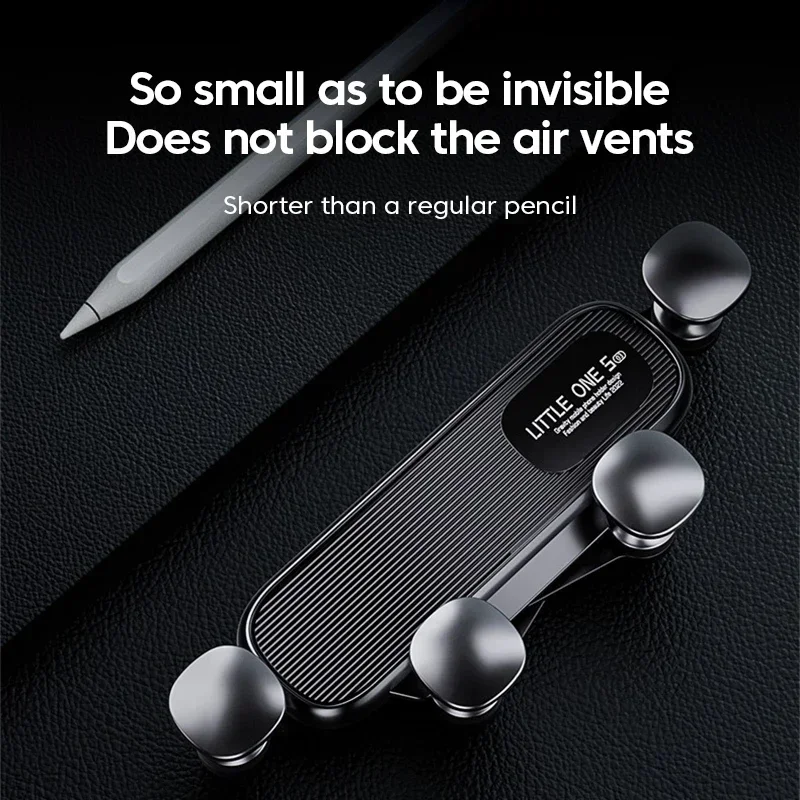 車のエアベントクリップナビゲーションスタンド、360度回転重力電話ホルダー、伸縮式エアアウトレット電話サポート、4.7-7インチ、新品、2022