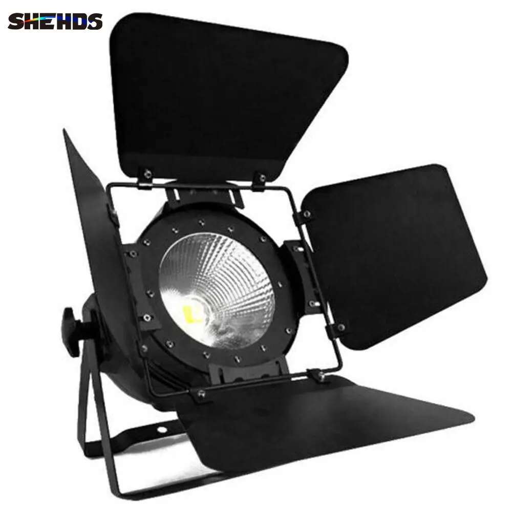 SHEHDS-Lumière COB 2 en 1 avec Porte de Grange pour ixde Mariage, Éclairage de Scène de Restaurant et de Théâtre, Blanc Chaud et Froid, 200W