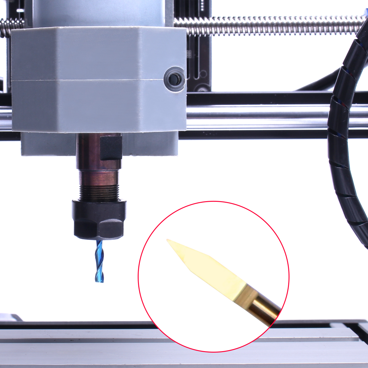 10PCS 3.175mm bits CNC Engraving Machine for Wood PCB Engraver Tips Milling Cutter DIY Hobby Knife for CNC 3018 PRO /1610 2418 .