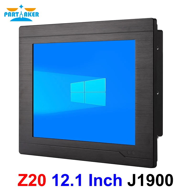 Partaker 12,1 Zoll IP68 wasserdichter Industrie-Panel-PC Celeron J1900 2 x LAN 2 x RS232 Resistive Touch All-in-One-Computer