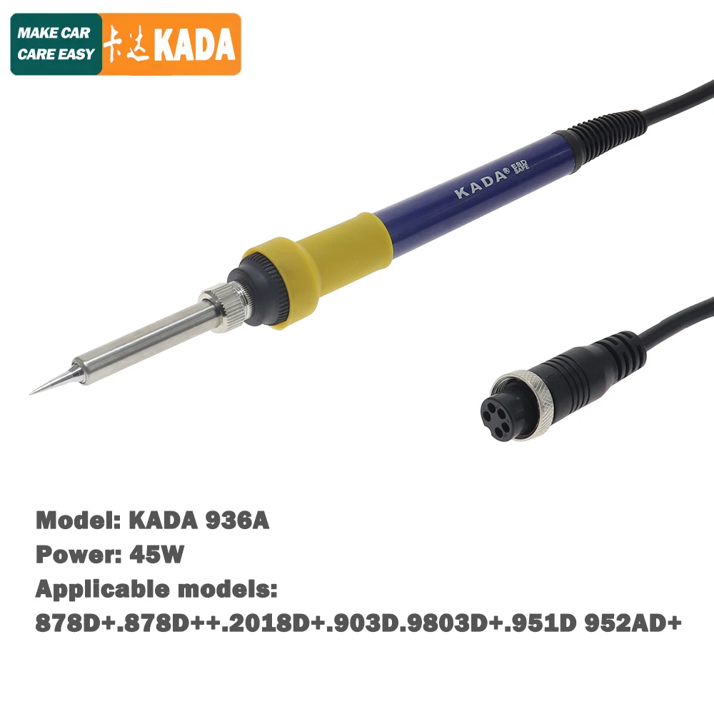KADA 936A Soldering Iron Handle 50W Universal 936 สถานีบัดกรีเตารีดไฟฟ้า 5 หลุมอินเทอร์เฟซเครื่องมือเชื่อมอุปกรณ์เสริม