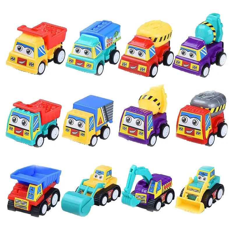 6 pezzi modello di auto giocattolo tirare indietro auto giocattoli veicolo mobile modello di veicolo di ingegneria capretto mini auto ragazzo regalo pressofuso giocattolo per bambini