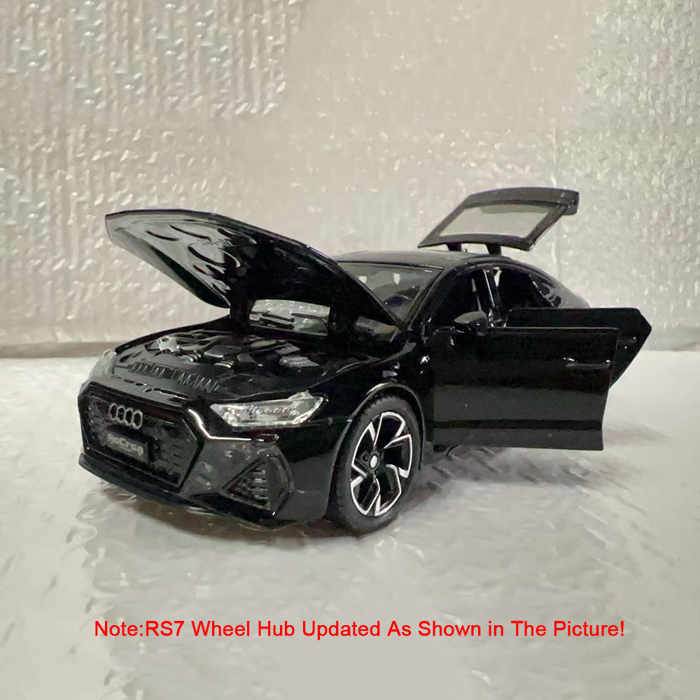 1:32 Audi RS7 Sportback Model Speelgoedauto's Legering Diecast 6 Deuren Geopend met Pull Back Rubberen Banden Ornament Voertuig Speelgoed Geschenken