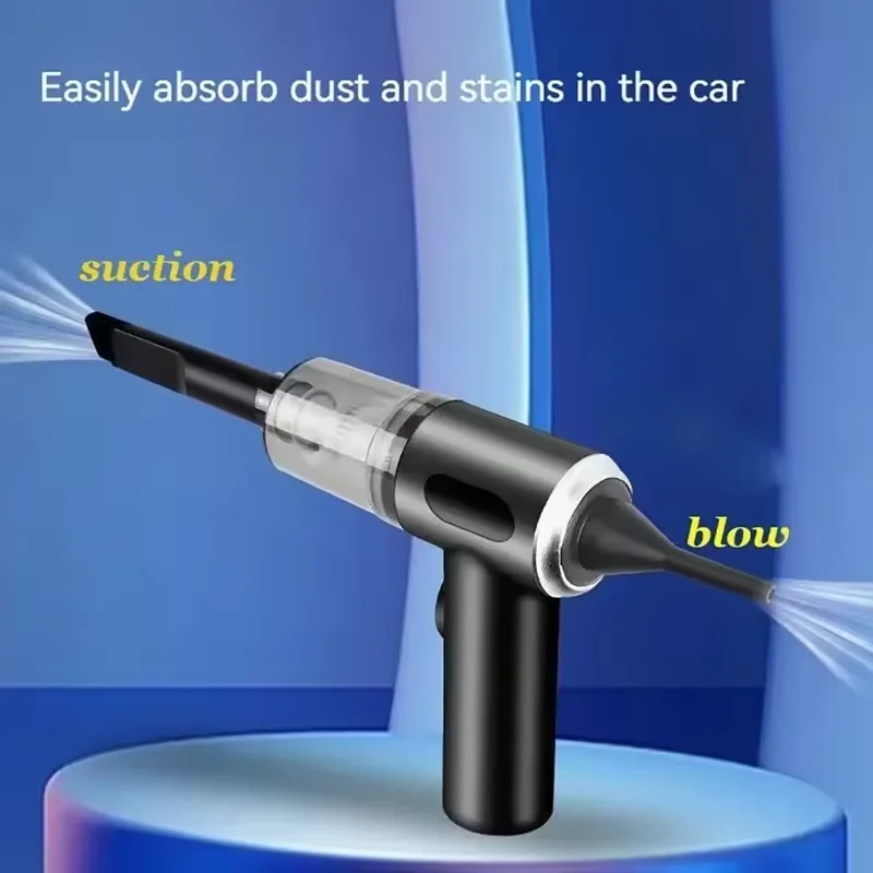 Aspirapolvere wireless ad alta potenza 1pc120W a doppio uso per la casa e l'auto Potente aspirapolvere nero