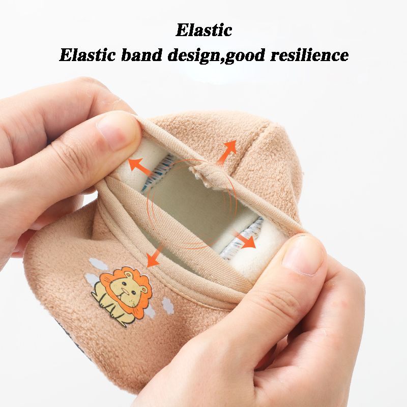 Trẻ Em Chống Trơn Trượt Giày Sơ Sinh Cho Bé Tập Đi Bé Gái Cotton Đáy Chống Trơn Trượt Tất Trẻ Sơ Sinh Bé Trai Đế Cao Su Hình Hoạt Hình trong Nhà Giày