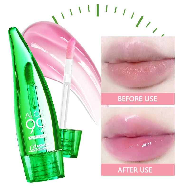 99% Aloe Vera Temperature - changing Lip Balm, Anti - dryness, Long - lasting Moisturizing, Transparent Liquid Lip Care Product