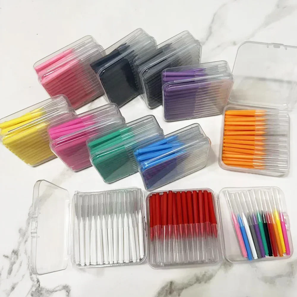 60Pcs Interdental Brushes Health Care Tooth Push-Pull Escova Removes Food And Plaque Better Teeth Oral Hygiene Tool Oral Care