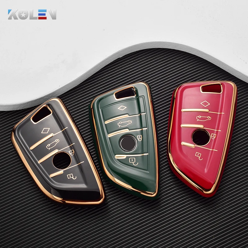 Thời Trang TPU Xe Từ Xa Chìa Khóa Bao Da Vỏ Khóa Dành Cho Xe BMW X1 X3 X5 X6 X7 1 3 5 6 7 Series G20 G30 G11 F15 F16 G01 G02 F48 Móc Khóa