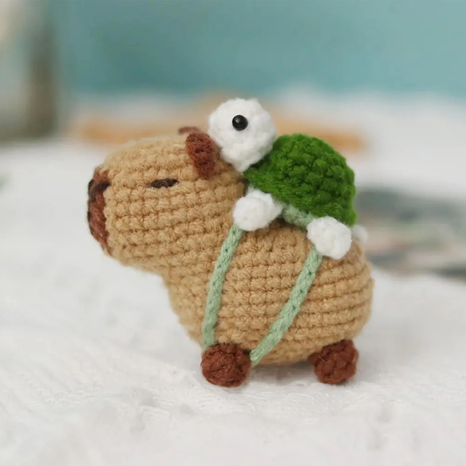 ชุดถัก Capybara, ชุดถักสัตว์น่ารัก, ของขวัญคริสต์มาส, ชุดถักสําหรับผู้เริ่มต้น, ชุดถักสําหรับคนรักงานฝีมือ,