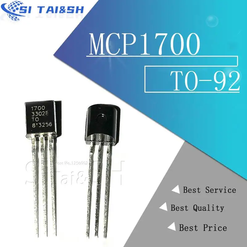 Si Tai&SH 10PCS MCP1700-3302E/TO MCP1700 1700-3302E MCP1700-3302E Fester LDO-Spannungsregler Datensystem