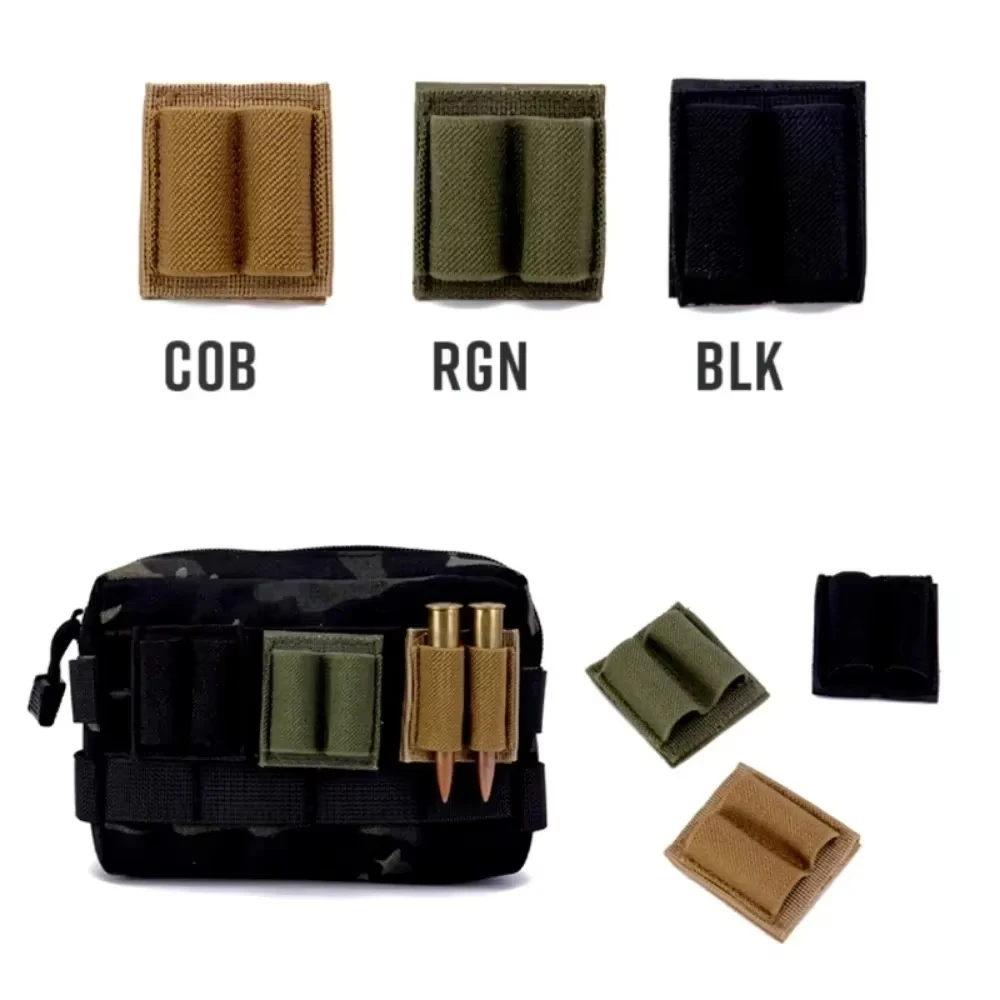 Taktischer 2-Rund-Patronenhalter-Patch – selbstklebende Hakenschlaufe |   Jagdgewehr M4 Shotgun Bullet-Halter