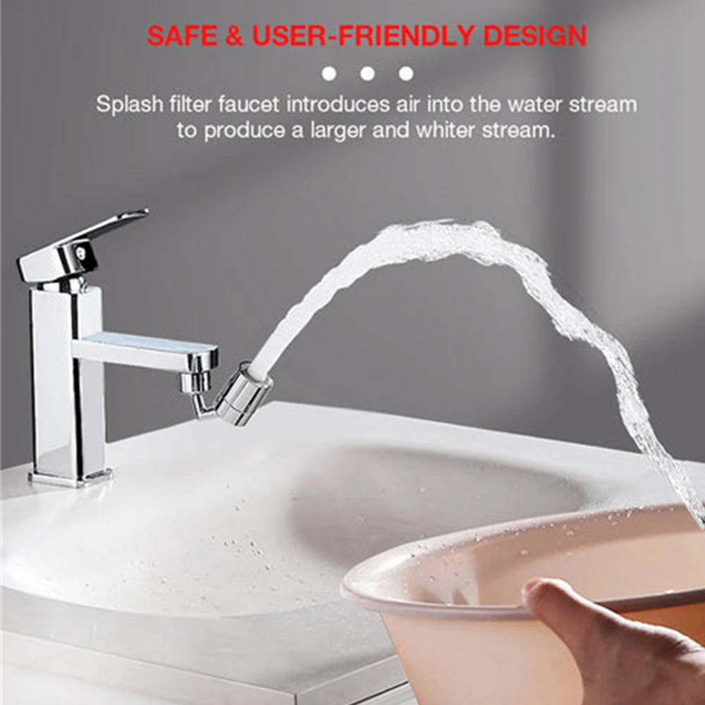 720 Rotatable Tap Aerator Splash-proof ก๊อกน้ํา Sprayer หัวน้ําพลาสติก Splash Tap Head อ่างล้างหน้า Tap Extender Adapter