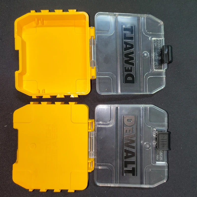 DEWALT Small Parts Accessories Storage Box Authentic Original Drill Bit Box  High Hardness Stackable Hard Shell 2PCS