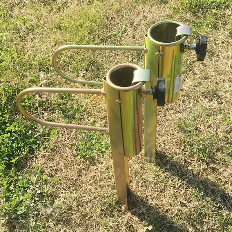 Supporto per ombrellone da spiaggia, supporto per ombrellone da spiaggia in metallo resistente, erba di sabbia, taglia unica per 25-32mm per bandiera, ombrellone