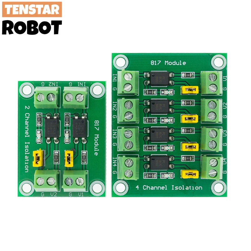PC817 Modulo adattatore convertitore di tensione scheda di isolamento accoppiatore ottico a 2/4/8 canali Modulo isolato fotoelettrico driver 3.6-30V
