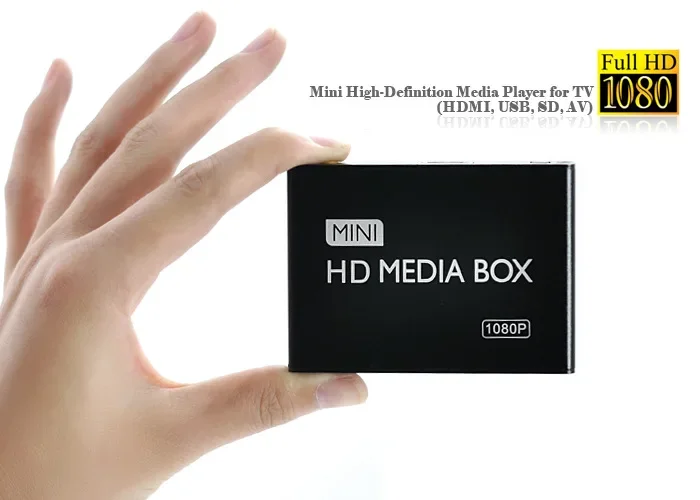 REDAMIGO Full HD 1080P Chơi Phương Tiện Trung Tâm Đa Phương Tiện Video Truyền Thông Hộp HDMI-Tương Thích AV USB SD/MMC MKV H.264
