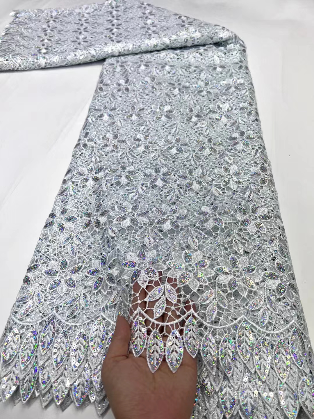 Nieuwste Afrikaanse Guipure Koord Kant Stof 2025 Stijl Nigeriaanse Wateroplosbare Kant Stoffen 5 Yards voor Bruiloft HD