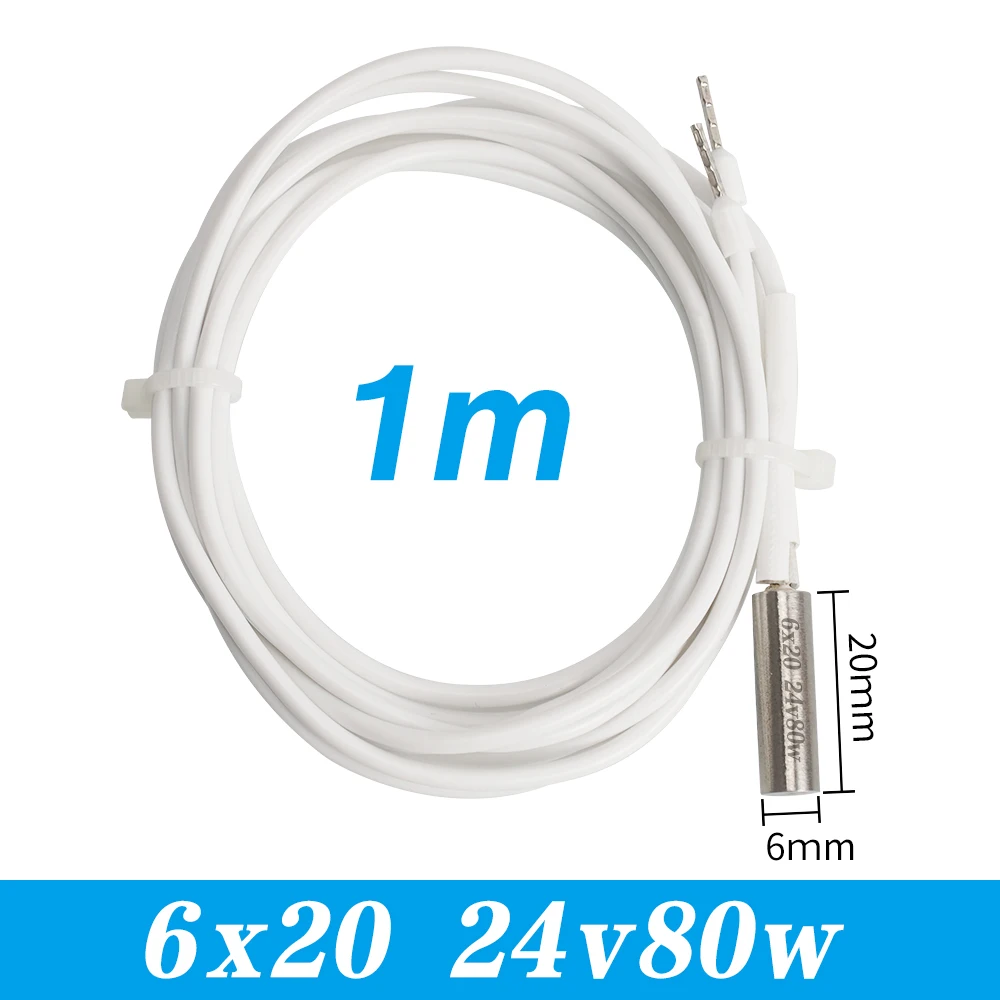 KINGROON 24V 80 ワットヒーターカートリッジ 6*20 ミリメートル 1 メートル高温急速加熱チューブ E3D V6 火山ホットエンド 3D プリンタ部品