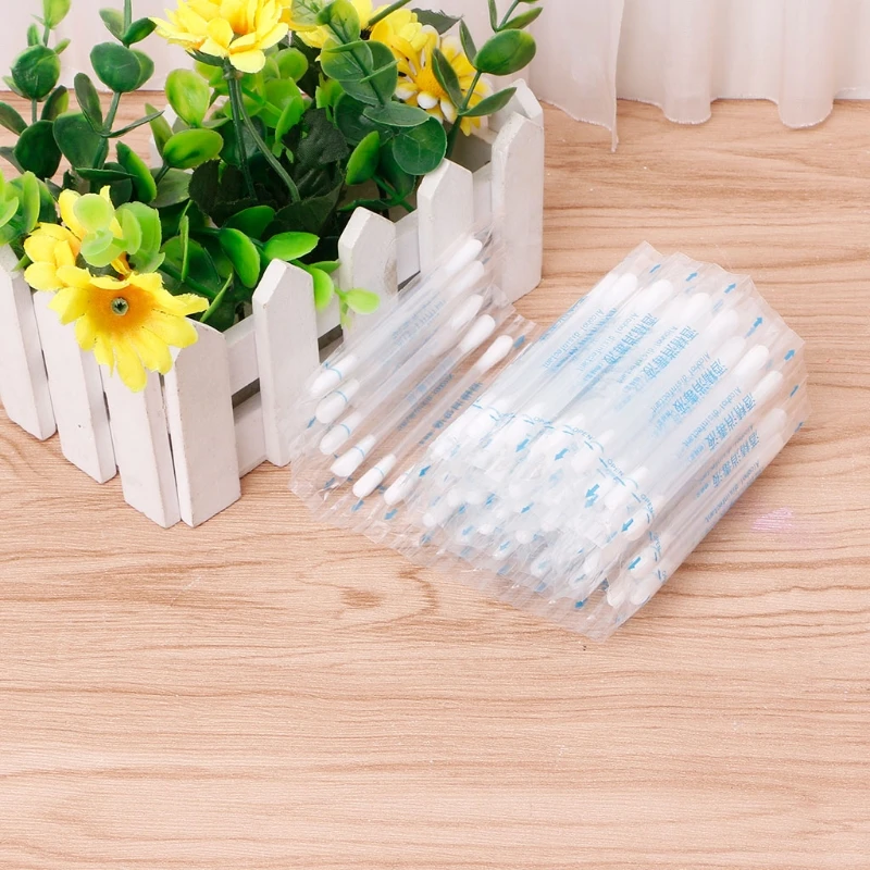 Coton-tige jetable désinfectant, 50 pièces, bâtonnet à alcool, outil de soins, Kit d'aide 75% alcool 3TD01248
