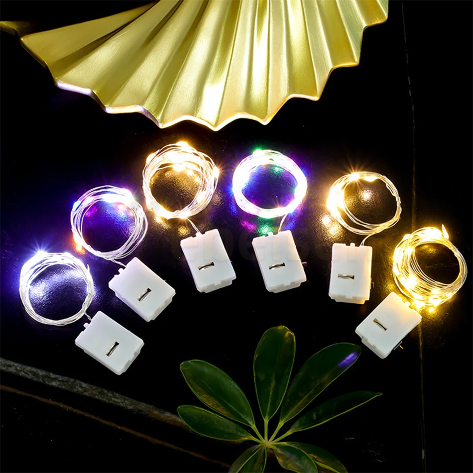 10/5Pcs LED Fairy Lights 3 Mode Light String Button Battery Christmas Decoration Party Wedding Garden New Xmas Tree Year's Decor