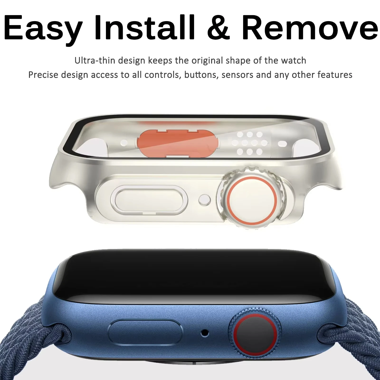 Glass+Case For Apple Watch S10 42mm 46mm Screen Protector Cover Change To Ultra Bumper Case Cover For iWatch Series 10 46mm 42mm