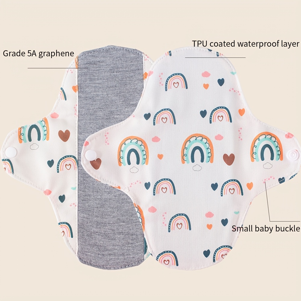 3 teile/paket Kleine Wiederverwendbare Waschbare Damenbinden Graphene Futter Weiche Tägliche Slipeinlagen Licht Fluss Inkontinenz Baumwolle Pads