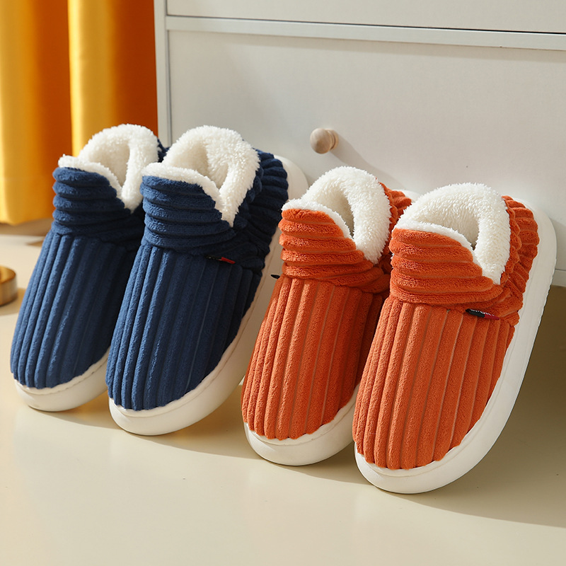 Evshine chinelos de pelúcia de pele feminina homens inverno peludo moda quente tornozelos de pelúcia aconchegante slides para casa interior sola macia sapatos de algodão