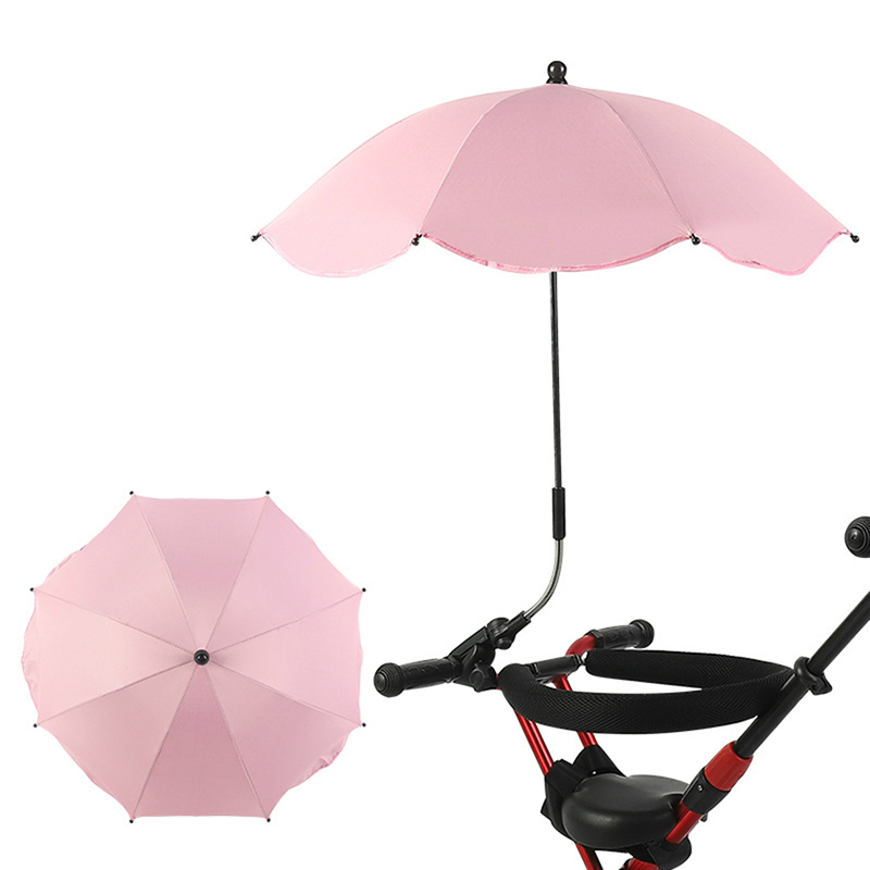 Parapluie réglable SPF 50+, parapluie à pince courbé librement avec Protection UV, parapluie de chaise de plage pour poussette sombrilla playa