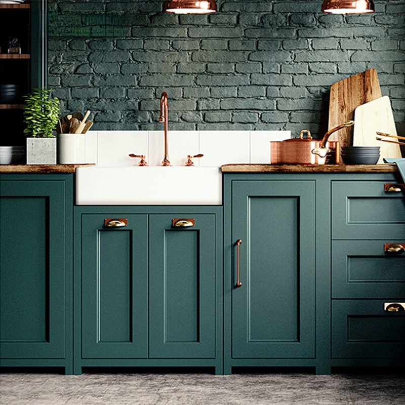 PVC 防水ビニール壁コンタクト紙ダークグリーン自己粘着壁紙寝室キッチンキャビネット家具ステッカー家の装飾