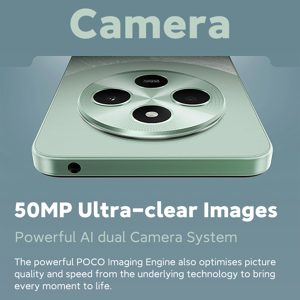 Versão global poco c75 smartphone helio G81-ultra imersivo 6.88 "display enorme 5160mah claro 50mp câmera dupla