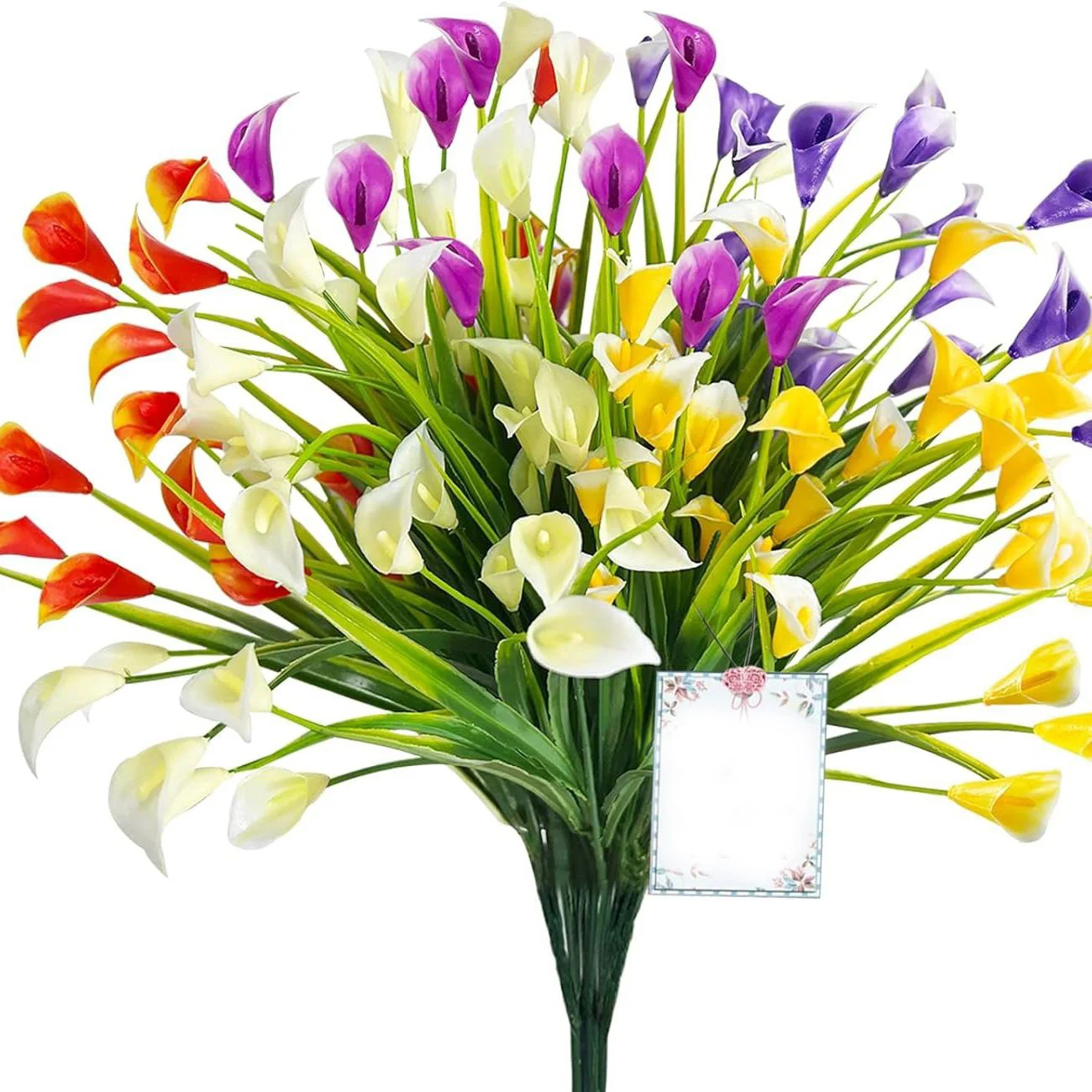 Ramo de lirio de Cala Artificial, 33cm, flores falsas para decoración interior de la habitación del hogar, decoración de jardín, boda, jarrón al aire libre, arreglo floral