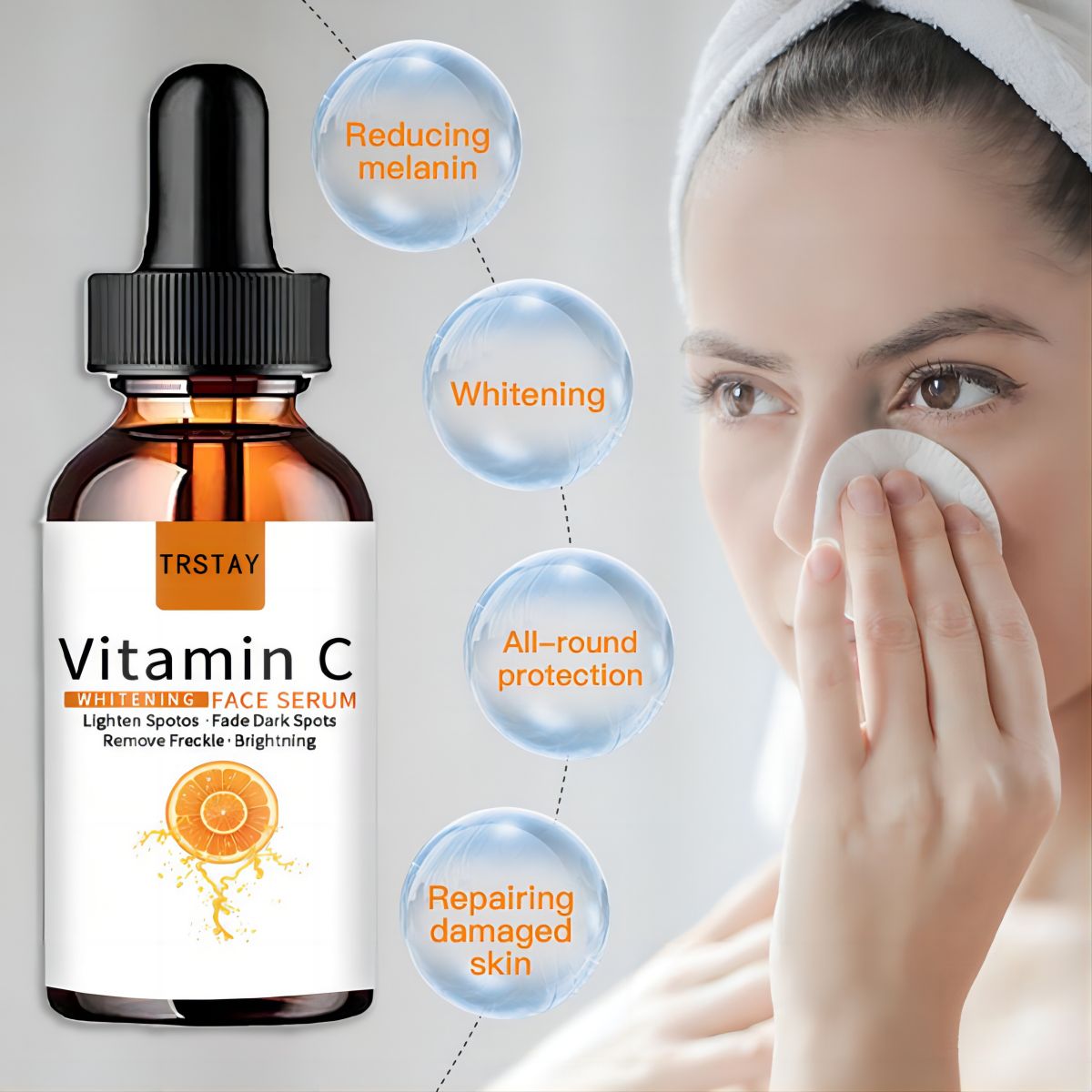 Natural Vitamin Serum Original Face Dark Spot Whitening Brighten Moisturizing VC Essence For Stretch Mark korean skin care