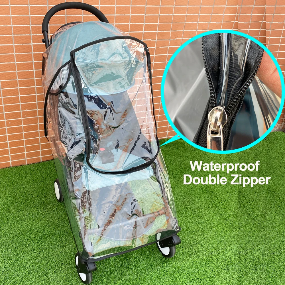 Segurança eva material capa de chuva do carro do bebê acessórios carrinho de bebê capa de chuva capa à prova dwaterproof água para babyzen yoyoyo2 yoya carrinho