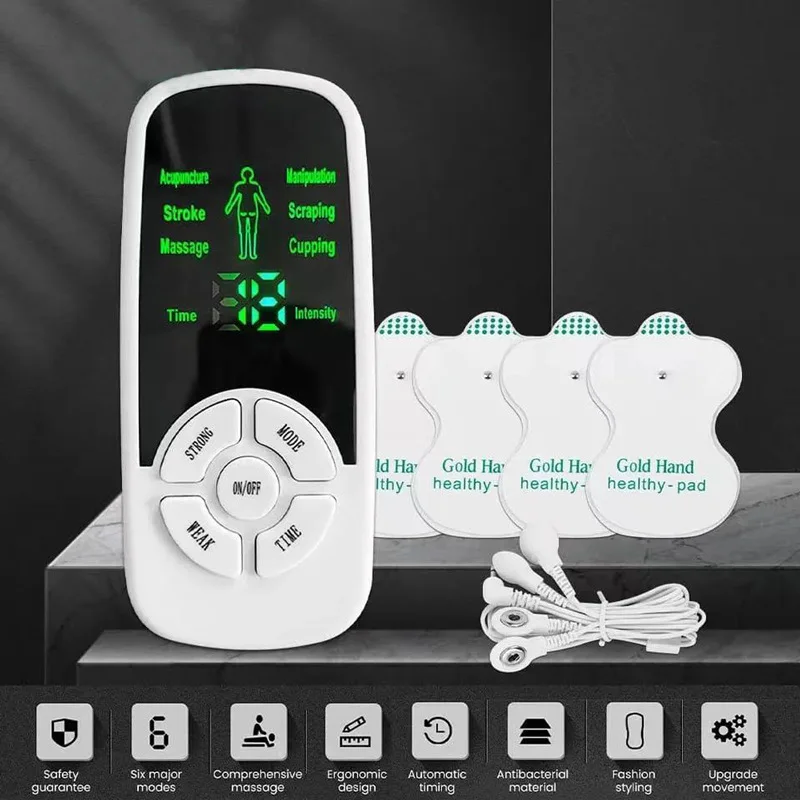 Multi-Functional PULSE เครื่องกระตุ้นกล้ามเนื้อไฟฟ้านวดหลัง TENS การฝังเข็ม Meridian กายภาพบําบัดดิจิตอลเครื่องมือนวด