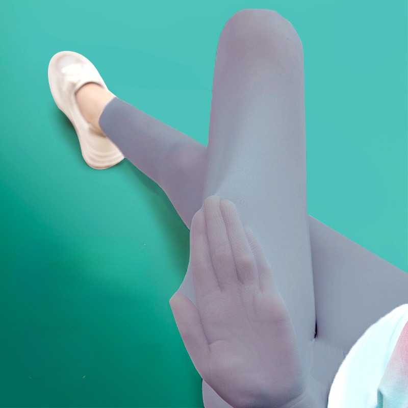Legging fino Sexy de verano para mujer, ropa exterior, protector solar sedoso, sensación fresca, pantalones de Yoga de cintura alta, pantalones ajustados elásticos transparentes
