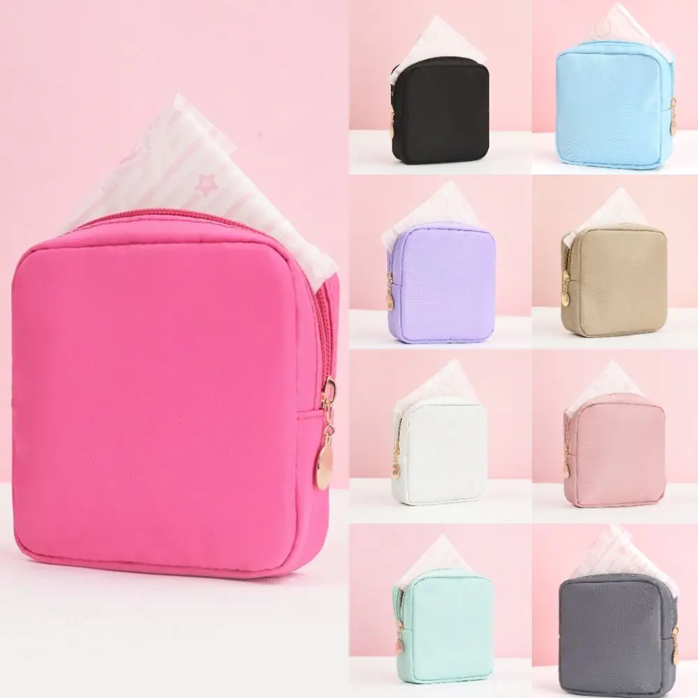 Bolsas de toallas sanitarias multicolores a la moda, organización del hogar, bolsa portátil para almohadillas, organizador de almacenamiento de servilletas, bolsas de maquillaje, monedero