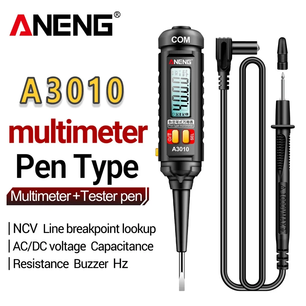 ANENG A3010 4000 Counts Smart Dual Use NCV Spannungserkennung Stifttyp Hintergrundbeleuchtung Multimeter Digitale automatische Rangierwerkzeuge