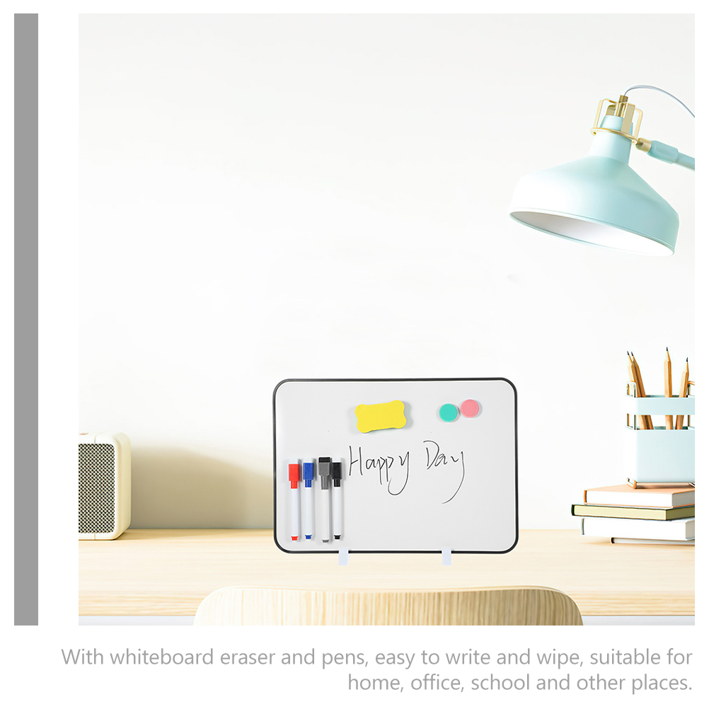 Office Notes and Messages Board, Mini Geladeira, Magnetic Erase, White Whiteboard, Plastic Dry for Desk, Desktop, Calendário, Frigorífico