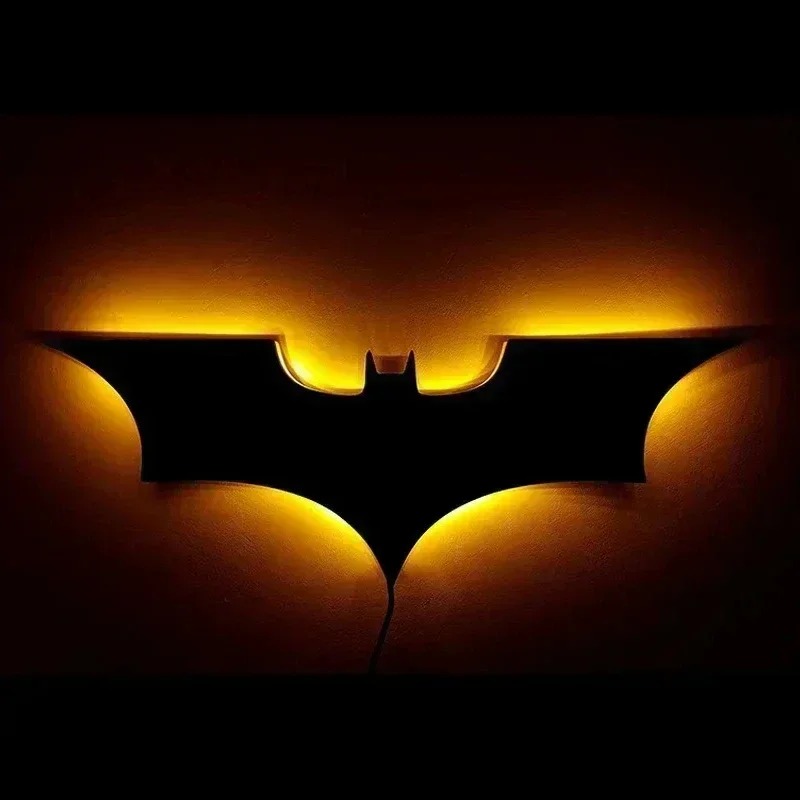 Batmanes veilleuse Cool télécommande multicolore 3D créatif chauve-souris atmosphère décoration de la maison chambre tenture murale lampe