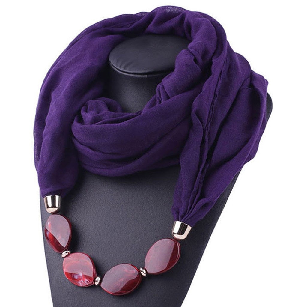 Colar Pingente De Linho De Algodão Para Mulheres, Lenço Macio Estilo Étnico, Jóias Designer De Moda