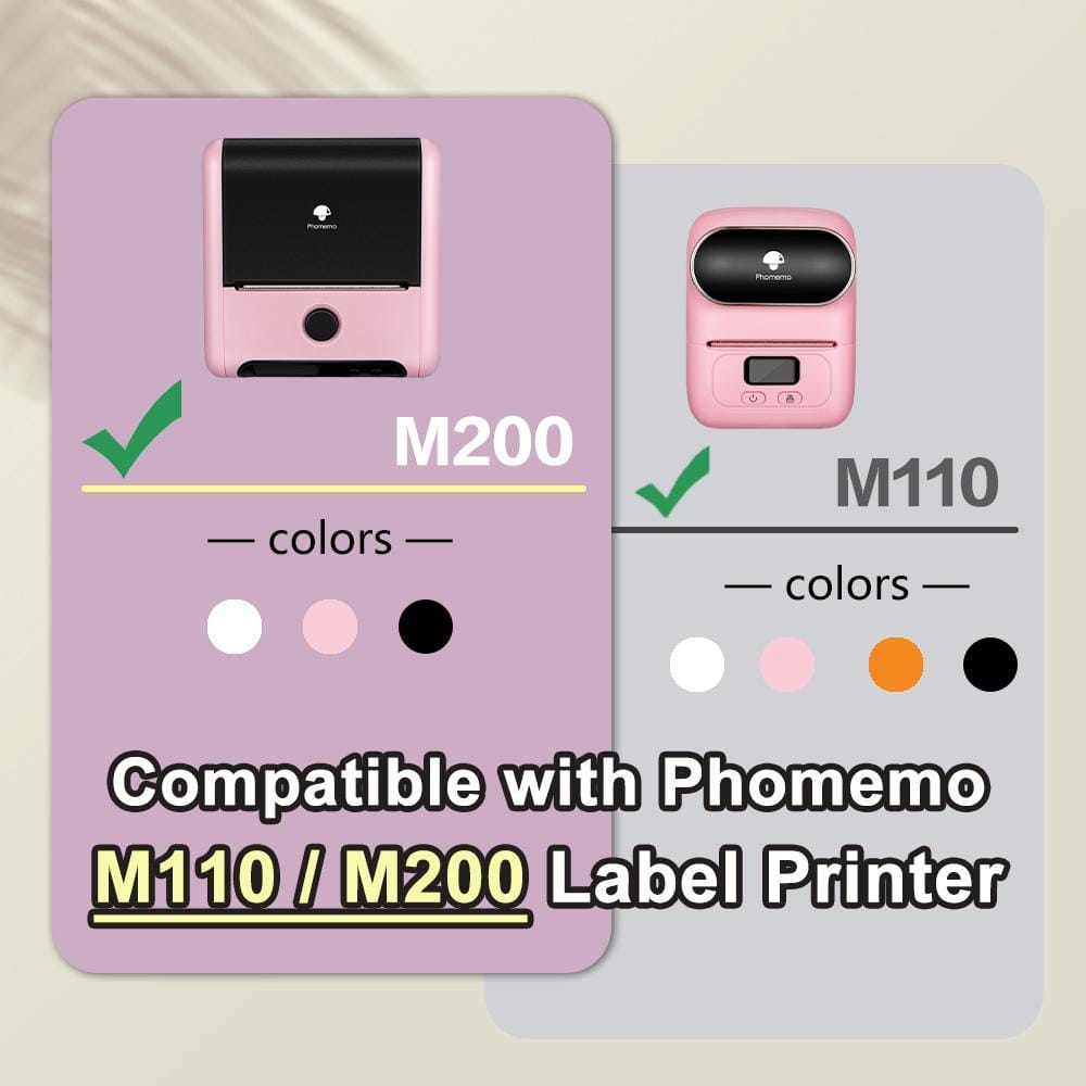Phomemo ホワイトラウンド自己粘着サーマルラベルステッカー防水識別タグ M110/M200/M220 ラベルプリンタ用
