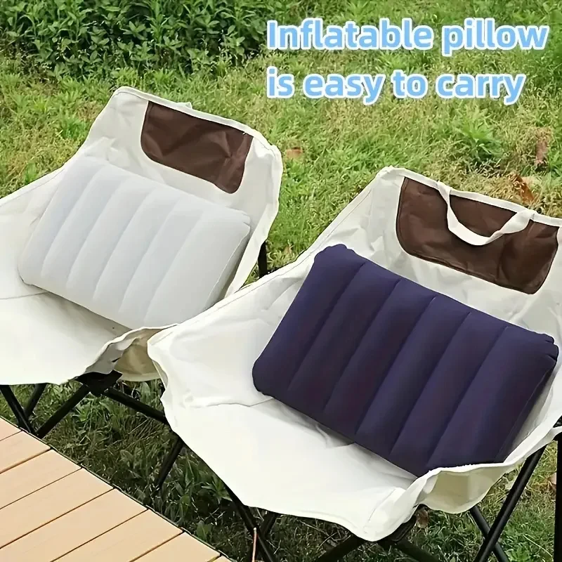 47x30 ซม.Air Cushion หมอนกลางแจ้ง Camping Sleep Cushion พับสแควร์ lnflatable หมอนพนักพิงเครื่องบิน Head Rest ใหญ่