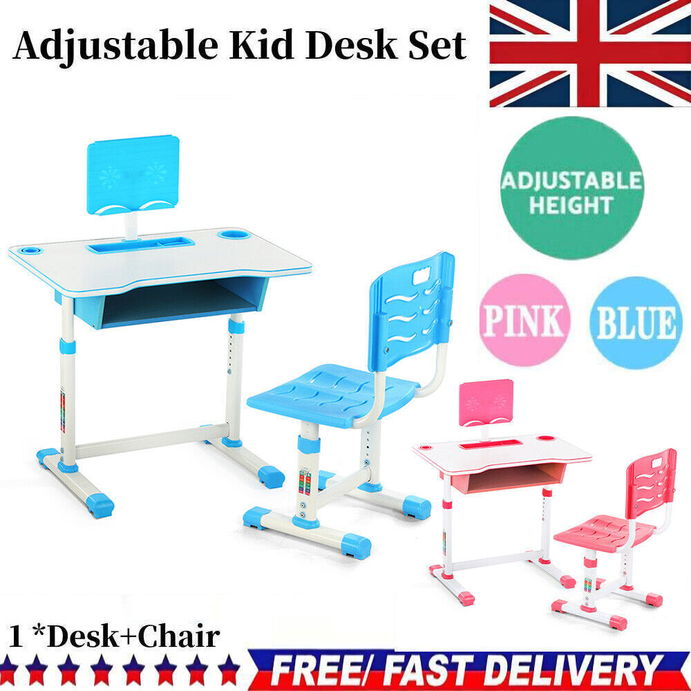 Children Study Desk and Chair Set Height Adjustable Super Load-bearing Spacious Study Table Chair