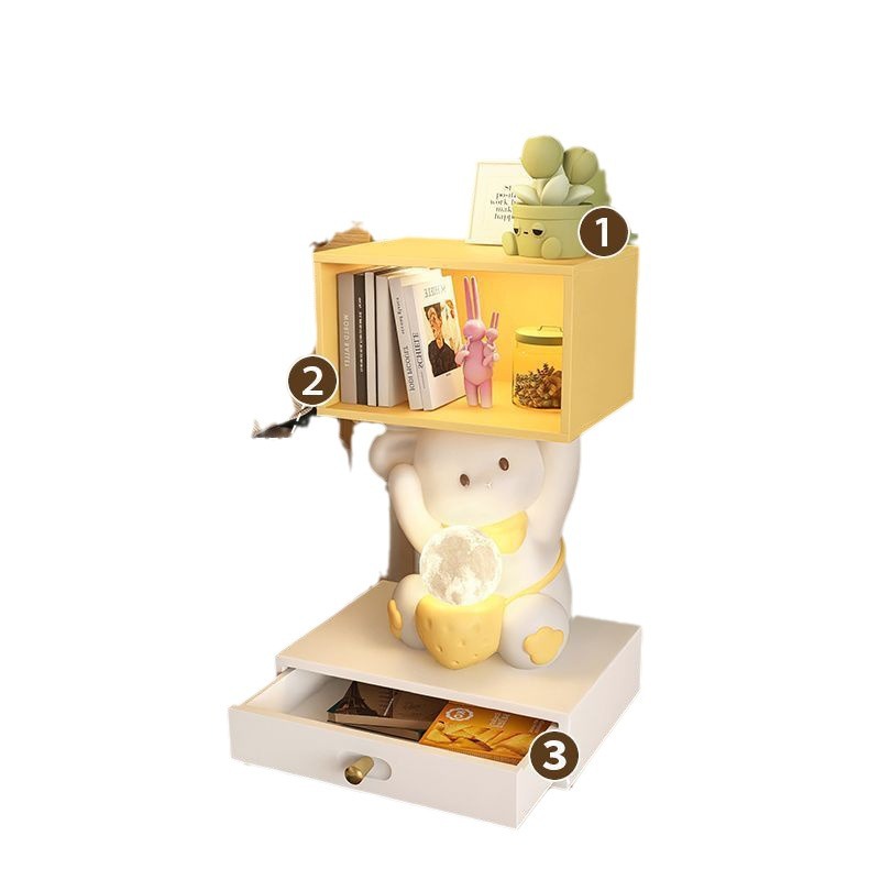 Table de chevet Comod37pour enfants, table de chevet pour enfants, table de nuit pour enfants, table de sauna, meubles de chambre ouverts