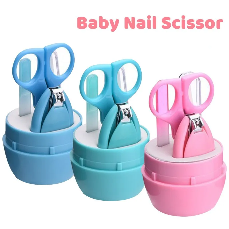 Neugeborenen Baby Nagel Schere Baby Nagel Pflege Werkzeug Kind Sicher Tragbare Nagel Clipper Trimmer Pinzette mit Box Kinder Maniküre Kit